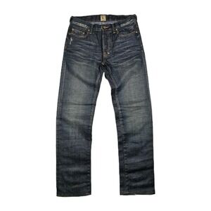 PRPS Rambler Jeans Mens 31x30 Cotton Denim Dark Wash Distressed Whiskers Frayed